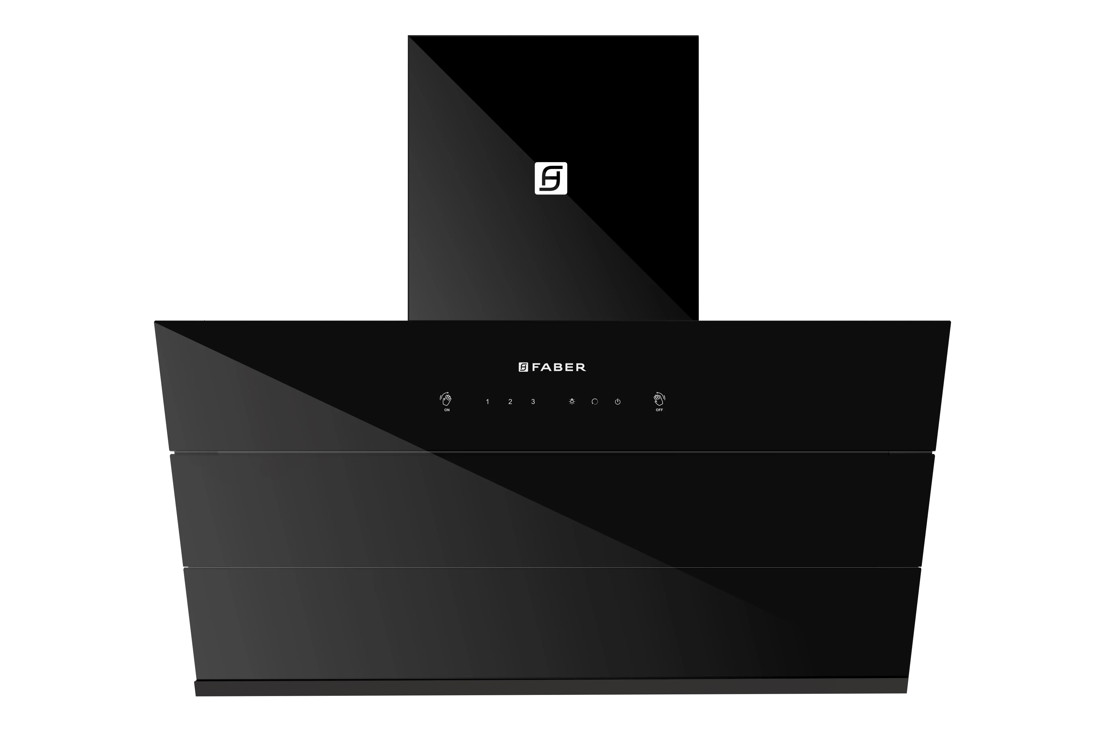 Faber Zenith FL HC SC BK 90cm Ducted Chimney with Odor Sensor (Black) - 1400m3/hr Auto Clean Wall Mount