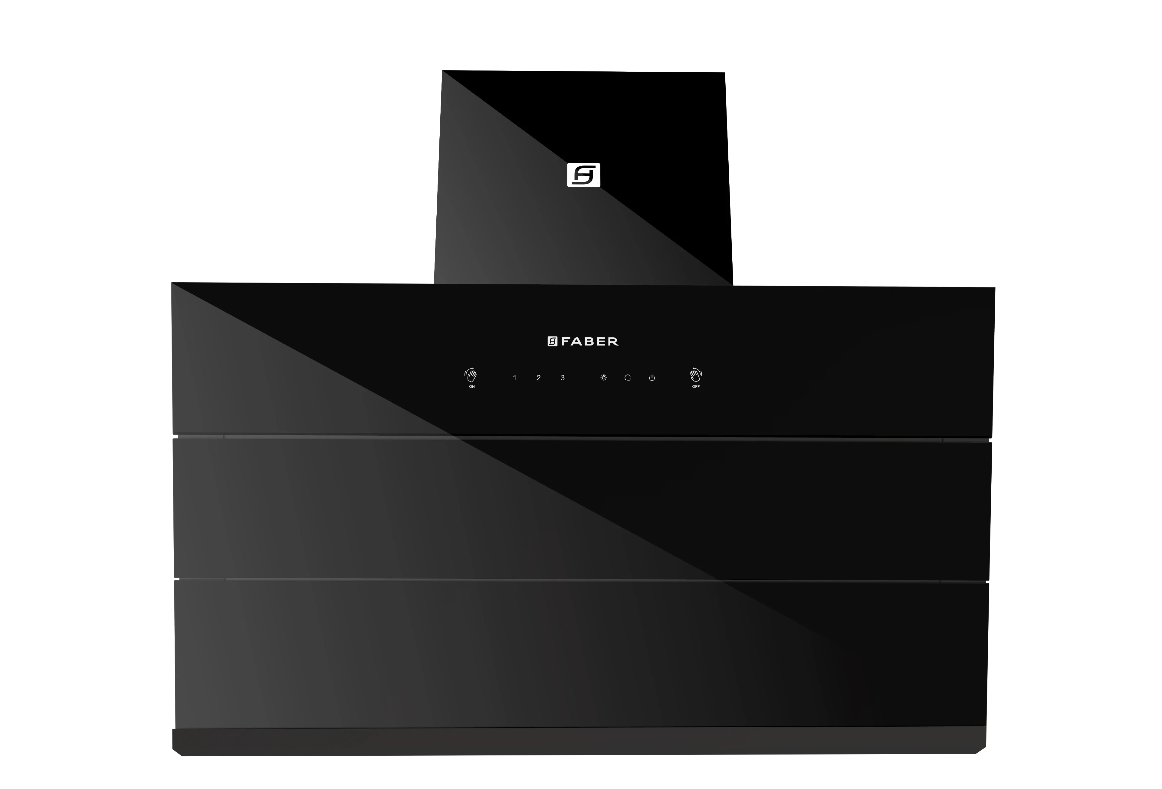 Faber Zenith FL HC SC BK 90cm Ducted Chimney with Odor Sensor (Black) - 1400m3/hr Auto Clean Wall Mount