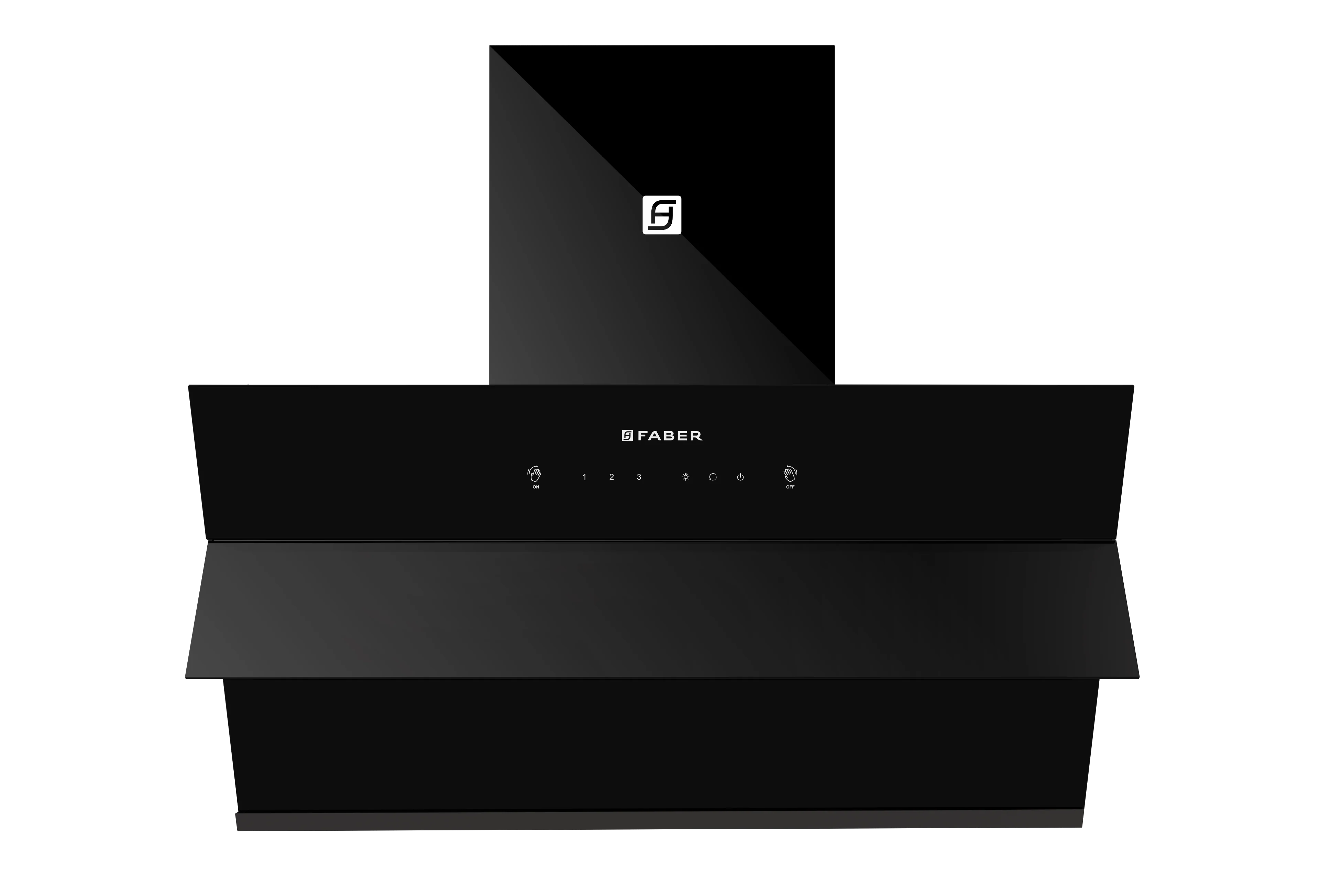 Faber Zenith FL HC SC BK 90cm Ducted Chimney with Odor Sensor (Black) - 1400m3/hr Auto Clean Wall Mount