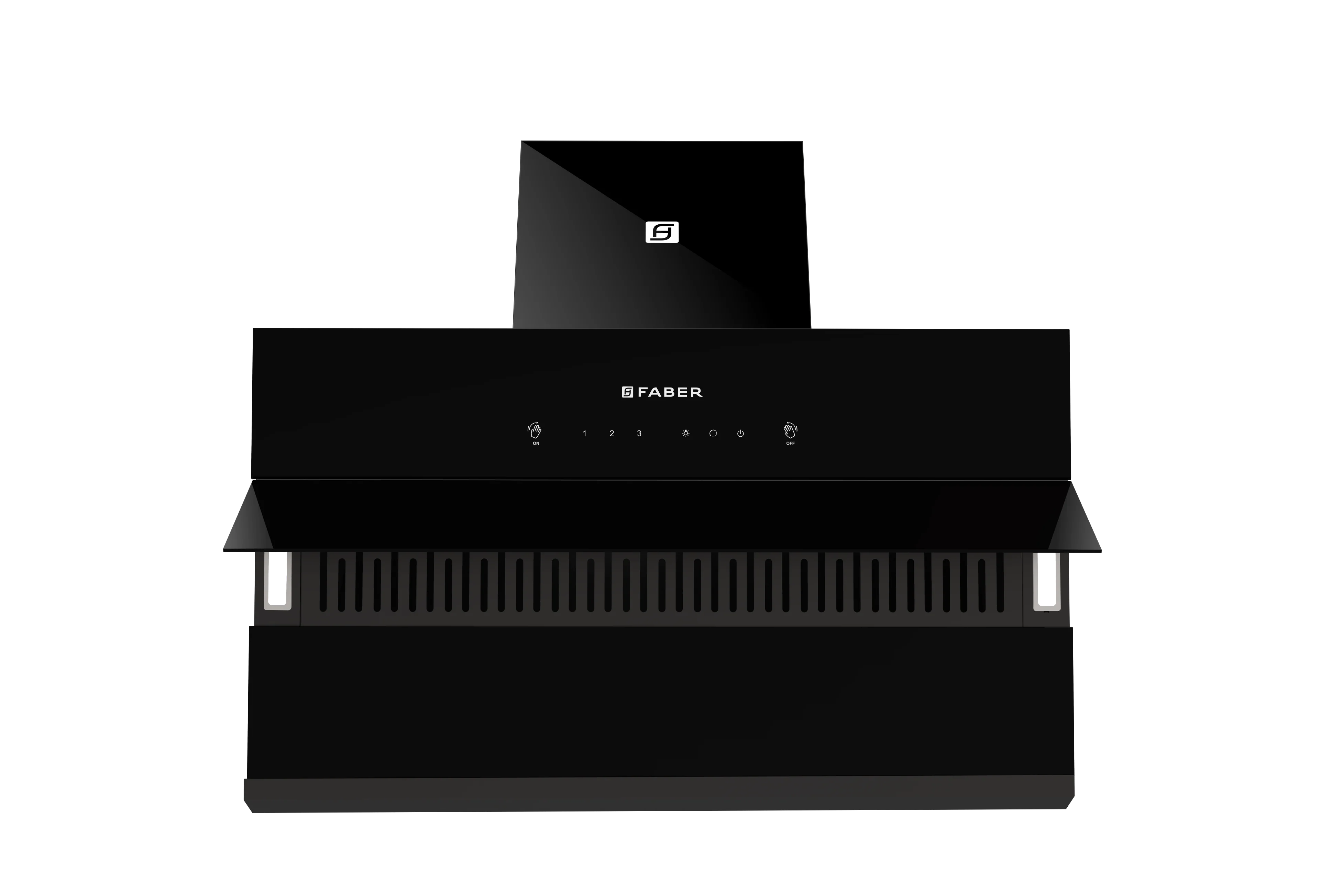 Faber Zenith FL HC SC BK 90cm Ducted Chimney with Odor Sensor (Black) - 1400m3/hr Auto Clean Wall Mount