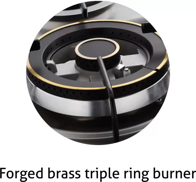 Glen 4 Burner Built-in Auto Ignition Stainless Steel Gas Hob Top with Triple Ring & Double Ring Forged Brass Burner, 2 years warranty by Glen (1061 DBTRSS)