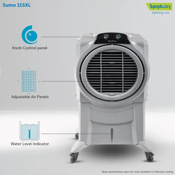 Symphony Sumo 115 XL Powerful Desert Air Cooler 115-litres (Grey)