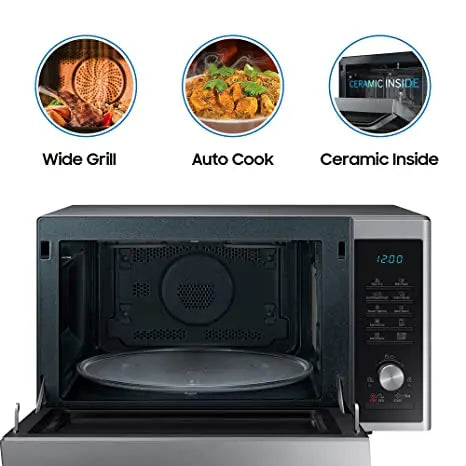 Samsung 32 L Convection Microwave Oven (MC32A7035CT/TL, Neo stainless silver, SlimFry)