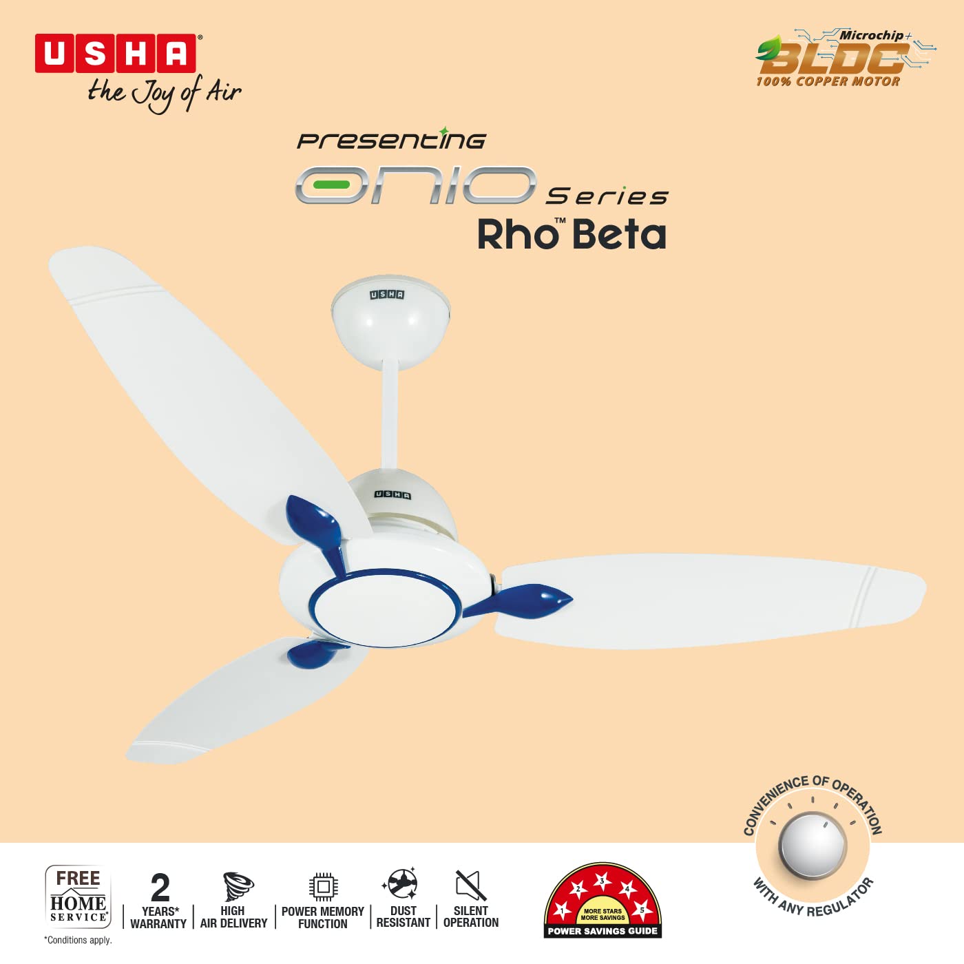 USHA FAN Rho Beta 1200MM White