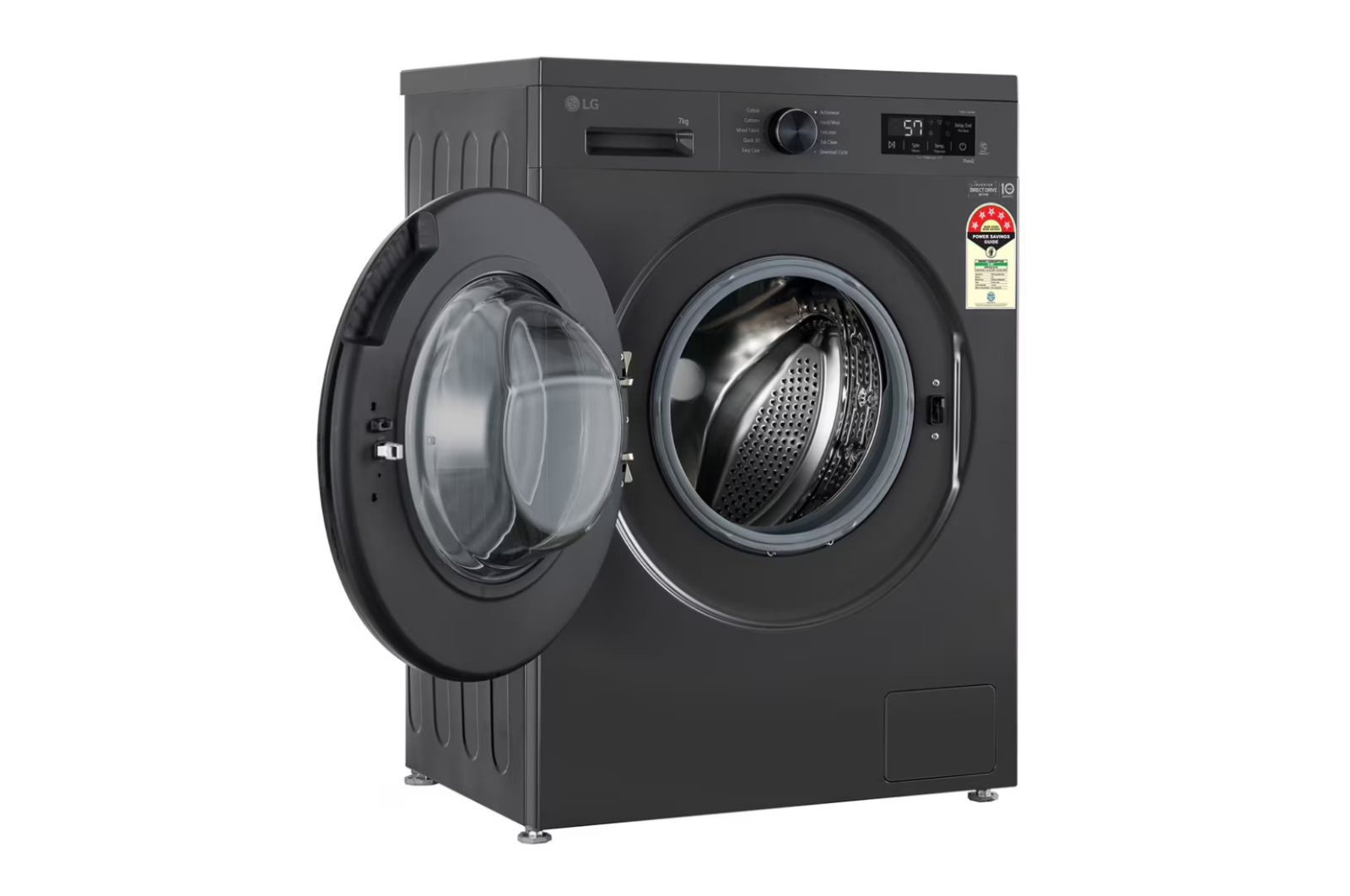 LG 7KG Front Load Washing Machine FHB1207Z4M Inverter Direct Drive Middle Black