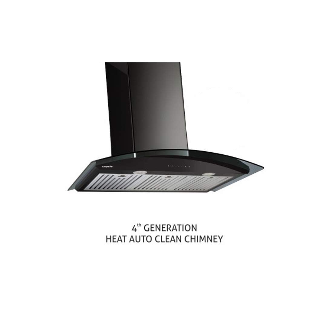 Glen Auto Clean Chimney 6066 Black Motion Sensor 90 cm 1200 m3h