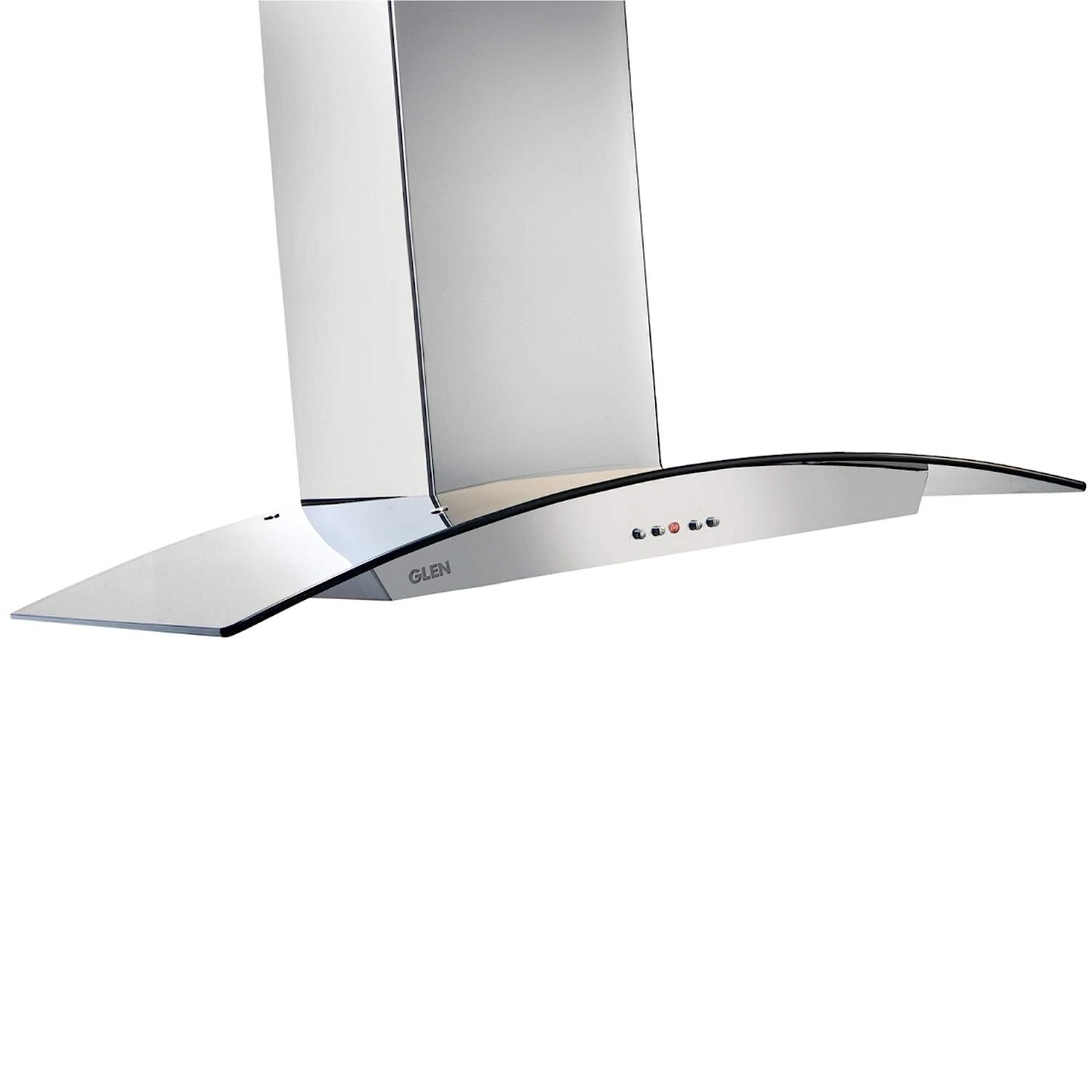 Glen 90cm 1000 m3/h Curved Glass Wall Mounted Chimney (6071 SS)