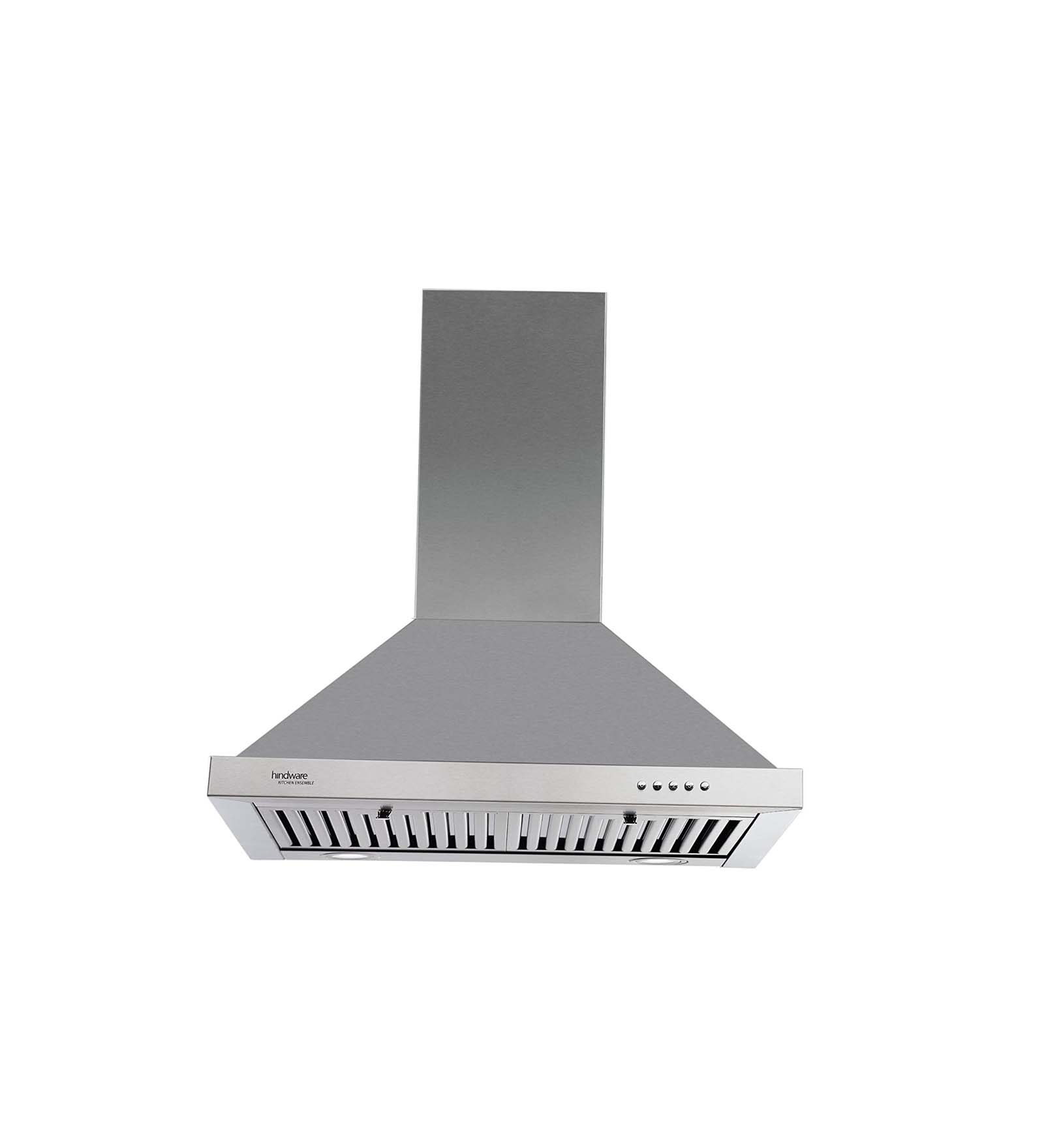 Hindware 60cm 1000 m3/hr Chimney (Blaze SS 60, 2 Baffle Filters, Steel/Grey)