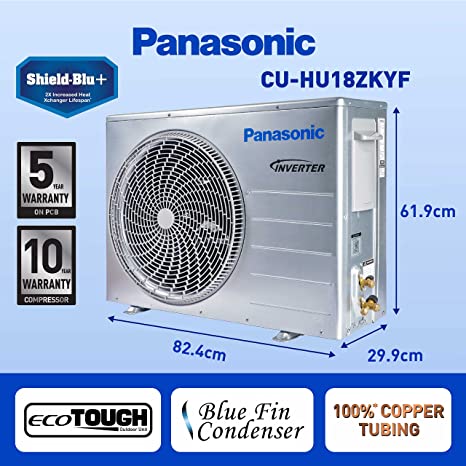 Panasonic 1.5 Ton 5 Star Wi-Fi Inverter Smart Split AC (Copper, 7 in 1 Convertible with additional AI Mode, 4 Way Swing, nanoe-X Air Purification Technology, CS/CU-HU18ZKYF,2023 Model, White)