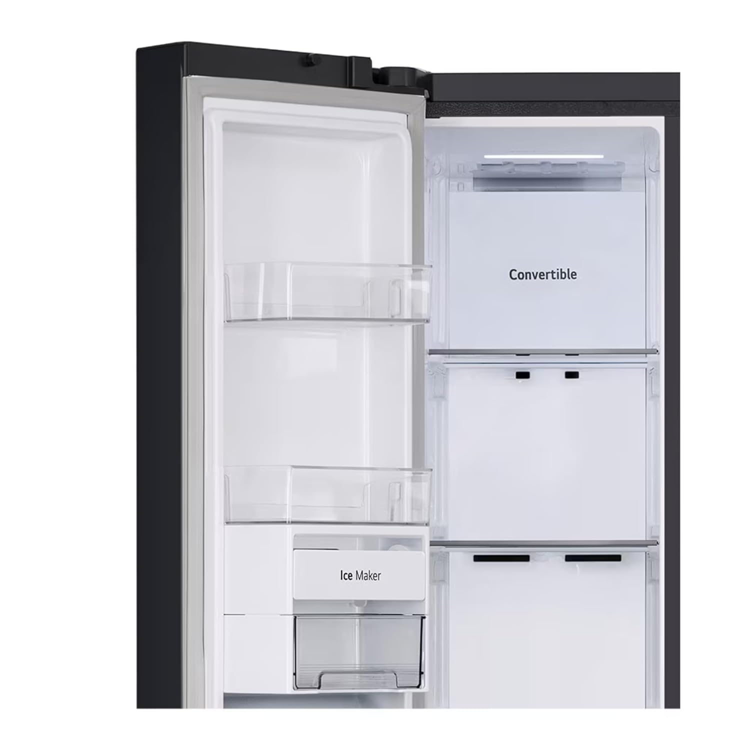 LG 650L Side by Side Fridge with DoorCooling, Smart Inverter - Black Mirror Finish (GLB257DBM3)