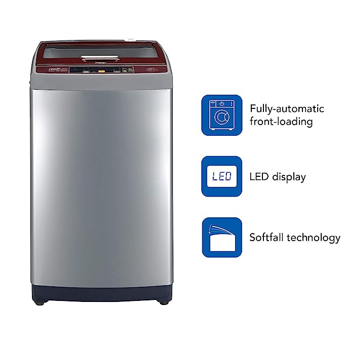 Haier 7.5 kg Fully-Automatic Top Loading Washing Machine (HWM75-707NZP, Silver Grey)