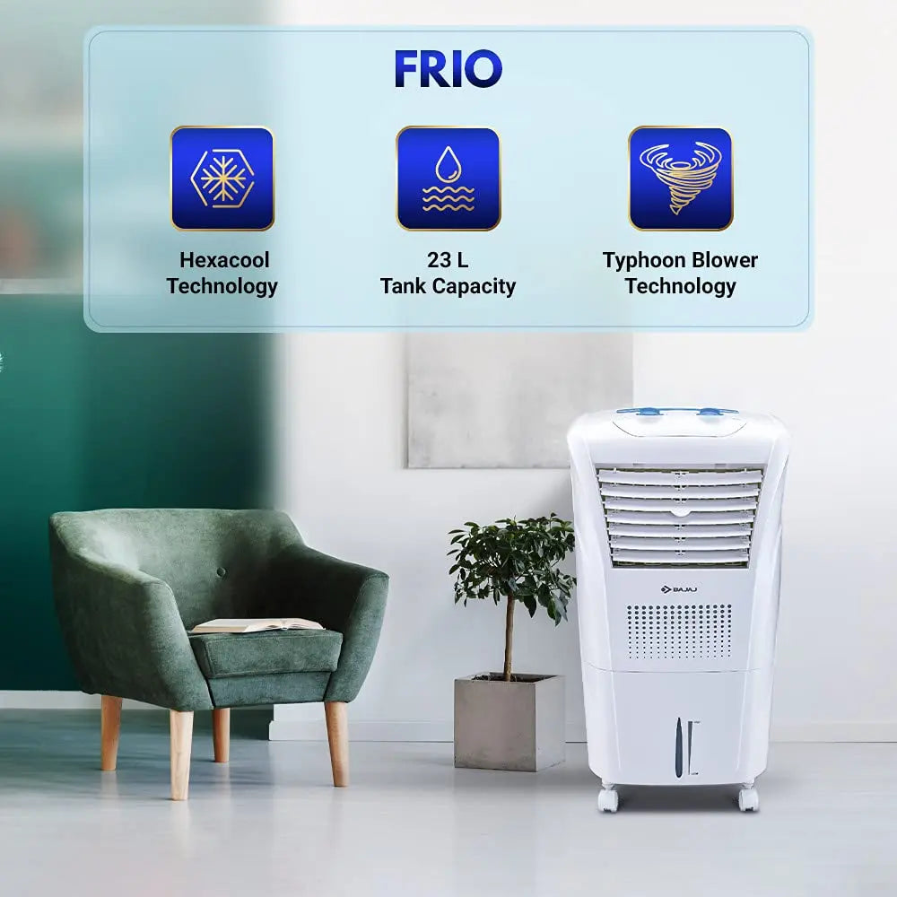 Bajaj Frio 23 Ltrs Personal Air Cooler (White)