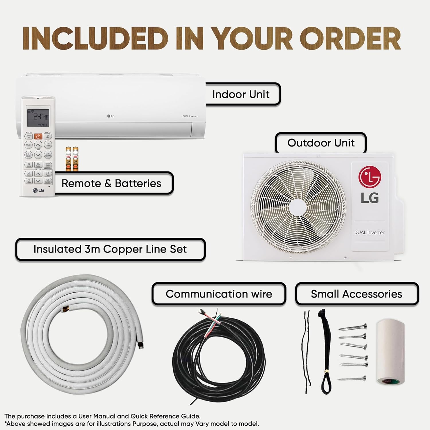 LG 2 Ton 3 Star Hot & Cold, DUAL Inverter Split AC H24VNXE, White