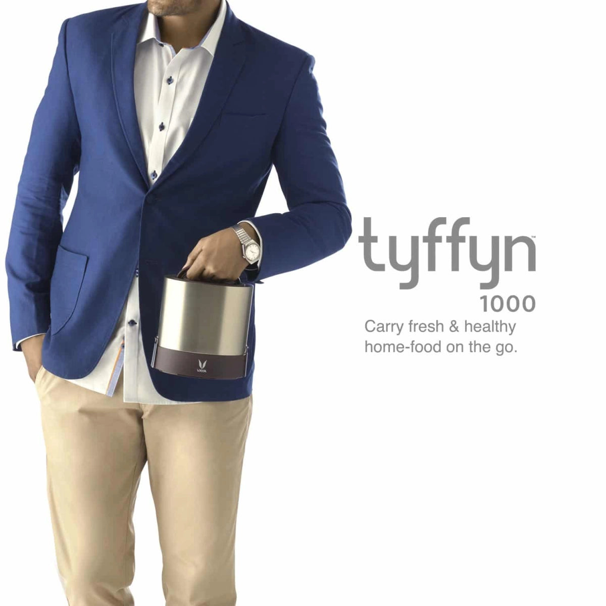 Vaya Tyffyn - 1000 ml - Graphite - w/o BagMat 3 Containers Lunch Box (1000 ml)