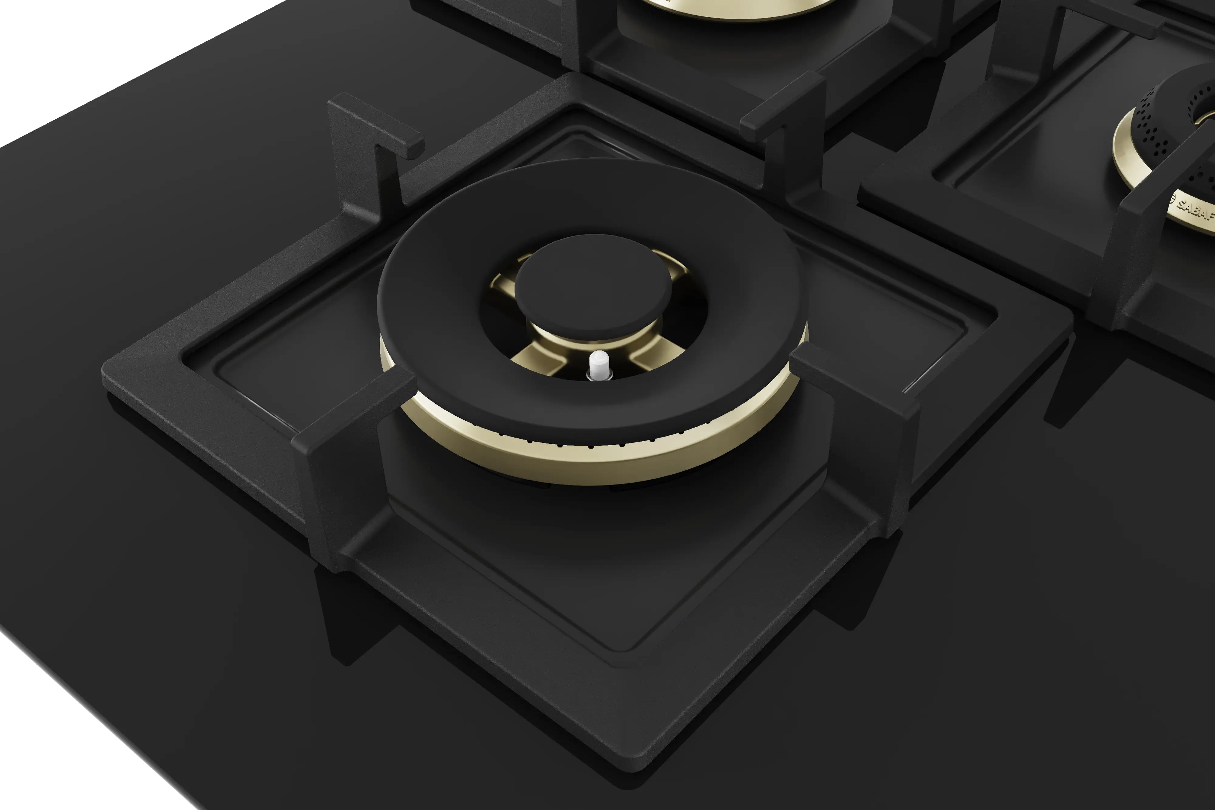 BOSCH PNI7B6G20I Automatic Glass Hob 4 Brass BURNER Triple Ring Black 75 CM