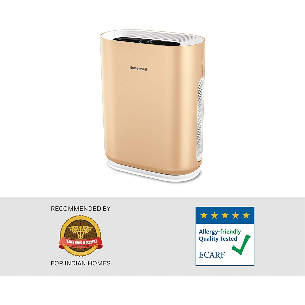 Honeywell Air Touch A5 53-Watt Room Air Purifier (Champagne Gold)