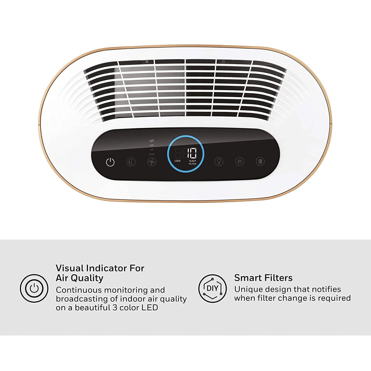 Honeywell Air Touch A5 53-Watt Room Air Purifier (Champagne Gold)