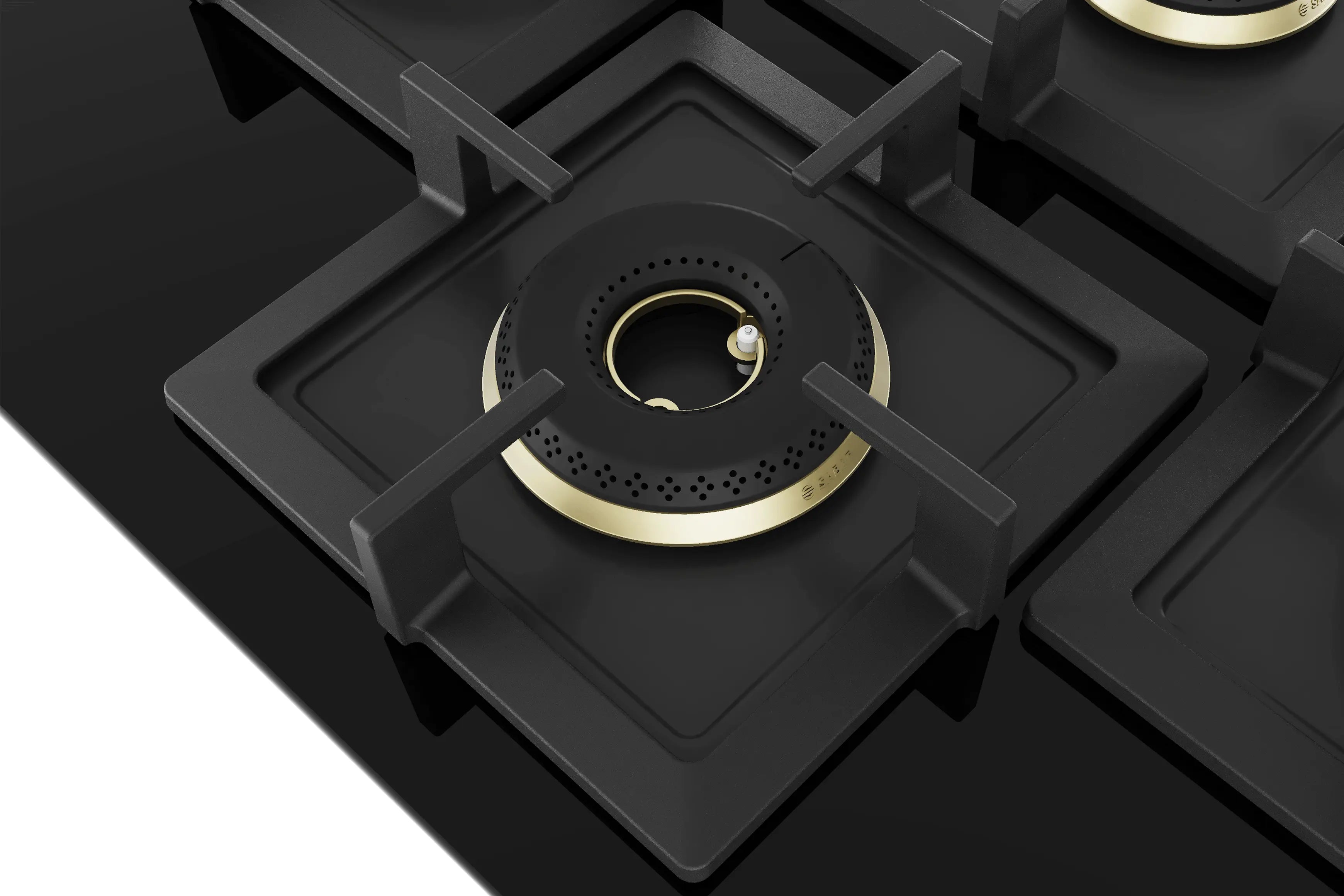BOSCH PNI7B6G20I Automatic Glass Hob 4 Brass BURNER Triple Ring Black 75 CM