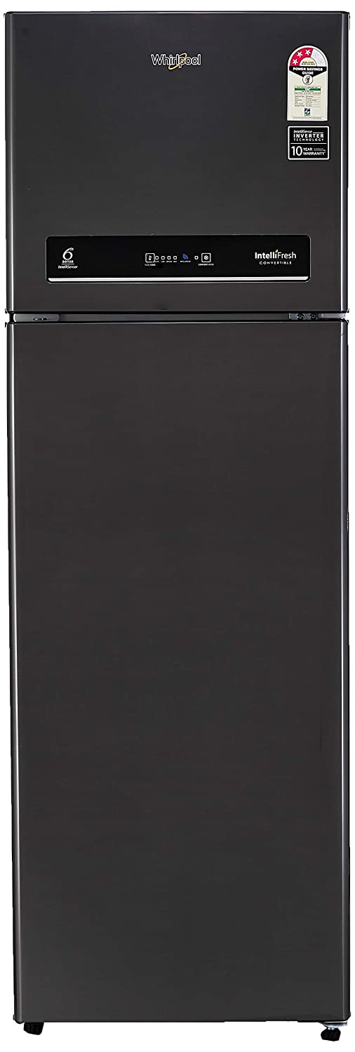 Whirlpool 292 L 3 Star Inverter Frost-Free Double Door Refrigerator (IF INV CNV 305 STEEL ONYX (3s)-N, Black)