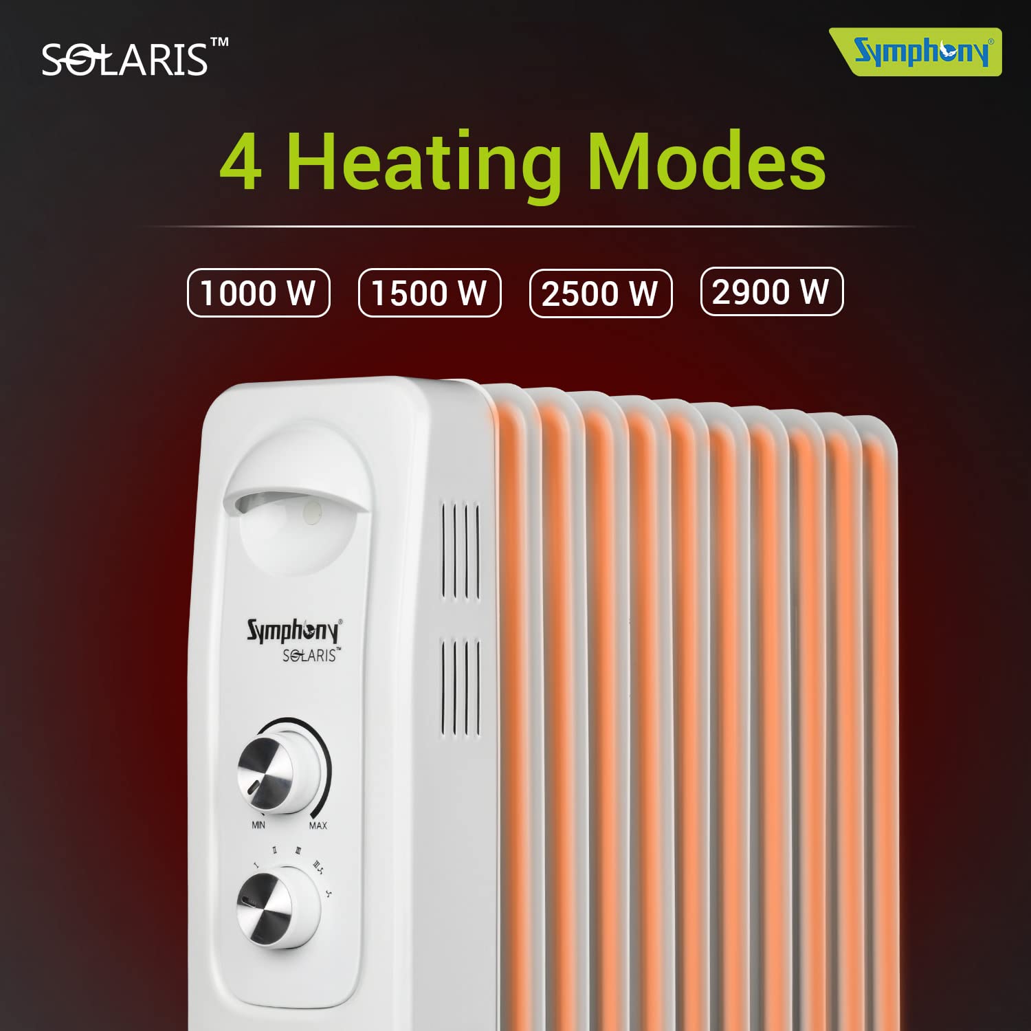 Symphony Solaris OFR 11 fin 2900W Room Heater Off White