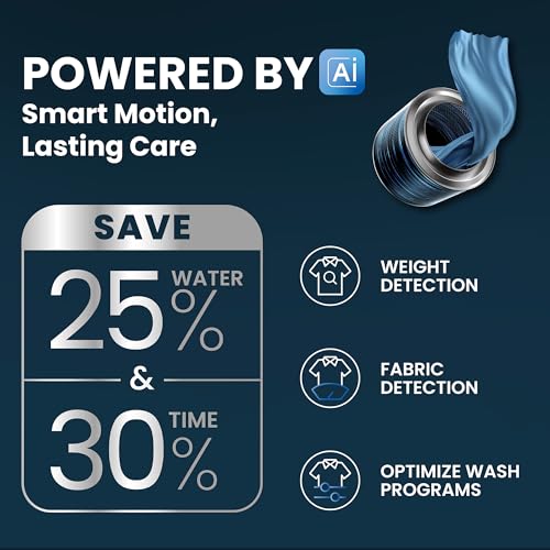 IFB 8 Kg 5 Star Powered by AI with 9 Swirl Wash, Wi-Fi, Fully Automatic Front Load Washing Machine (Senator MBN 8012, Steam Refresh Program with Eco Inverter, Mocha)