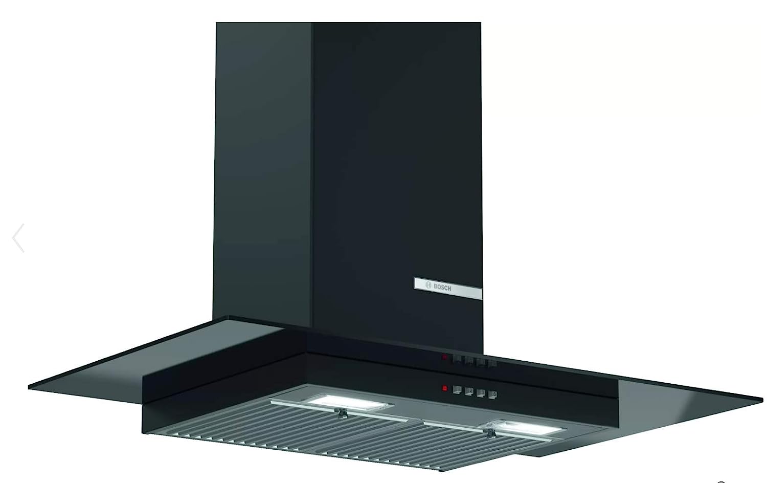Bosch 90 cm black glass hood with push button control DWG098D60I