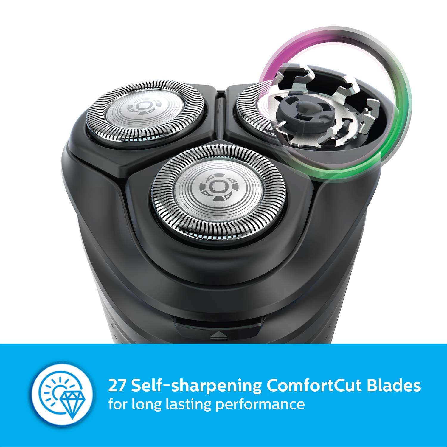 Philips Cordless Electric Shaver S3122/55, 5D Pivot & Flex Heads, 27 Comfort Cut Blades, Fast Charge, Up to 55 Min of Shaving