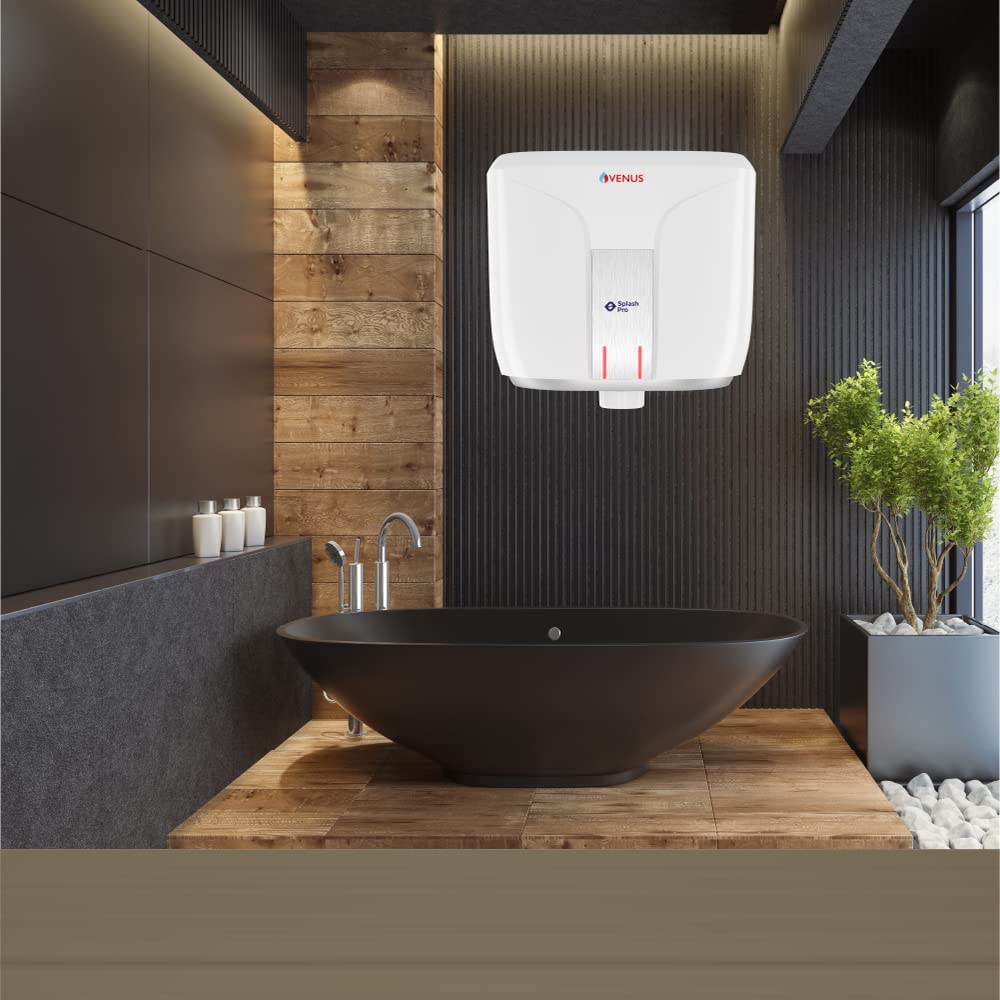 Venus Splash Pro Storage Water Heater (06 Litre, White/Graphite Silver)