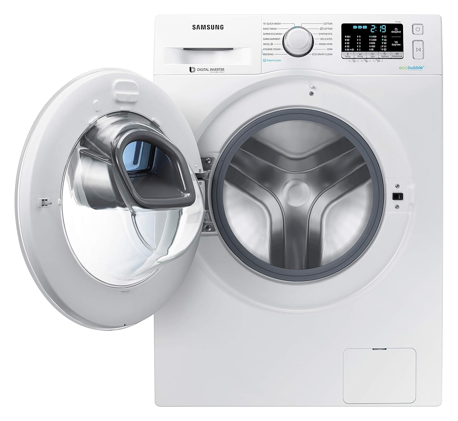Samsung 8.0 Kg Inverter Front Load Washing Machine (WW81K54E0WW/TL, White) - Fully-Automatic, Energy Efficient