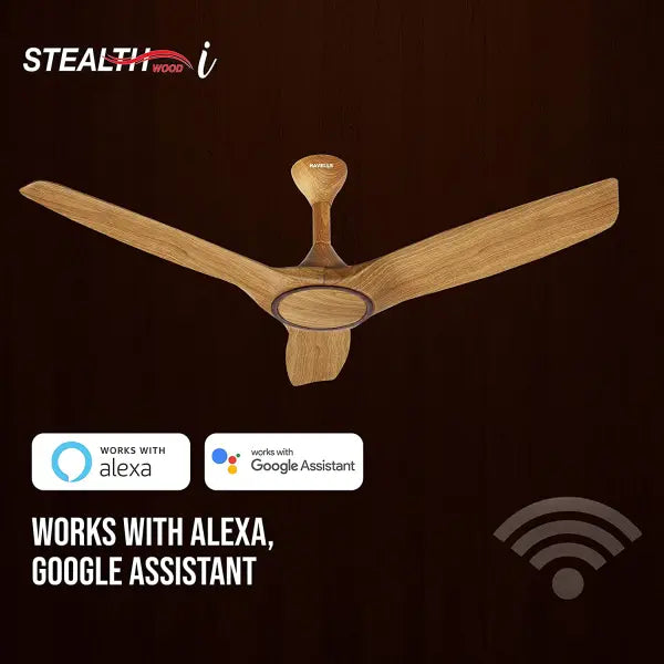 Havells Stealth Wood i 1200mm Ceiling Fan (Pinewood)