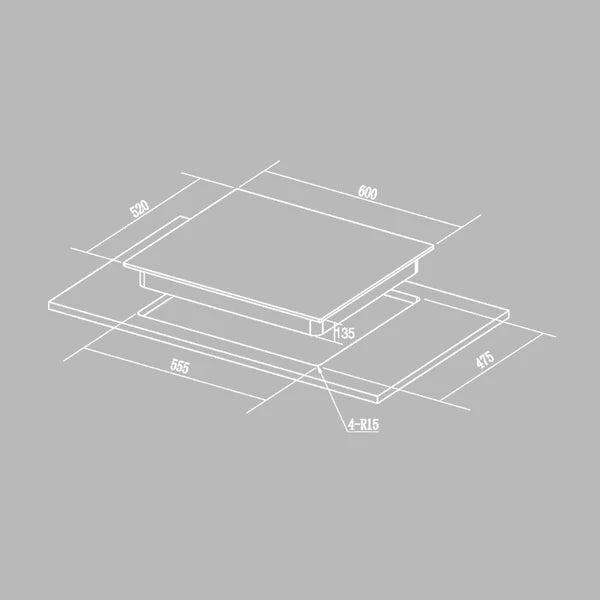 Hafele VESTA 460 60cm 4-Burner Hob - Vesta Series: Sleek and Efficient Cooking Solution