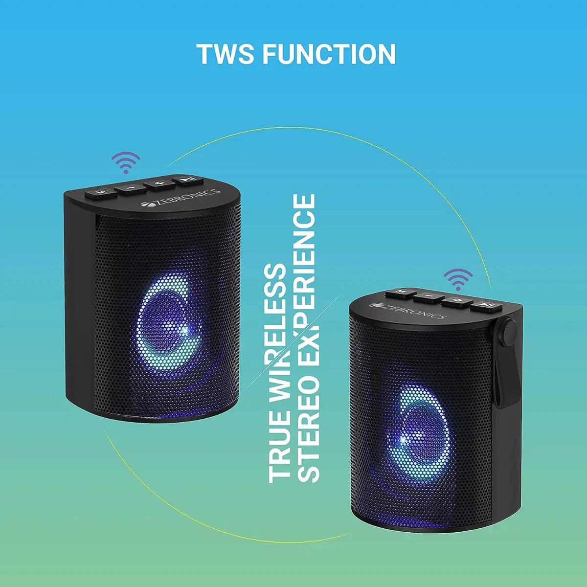 ZEBRONICS Zeb-Bellow 30, 3 Watt Truly Wireless Bluetooth Portable Speaker (Black)