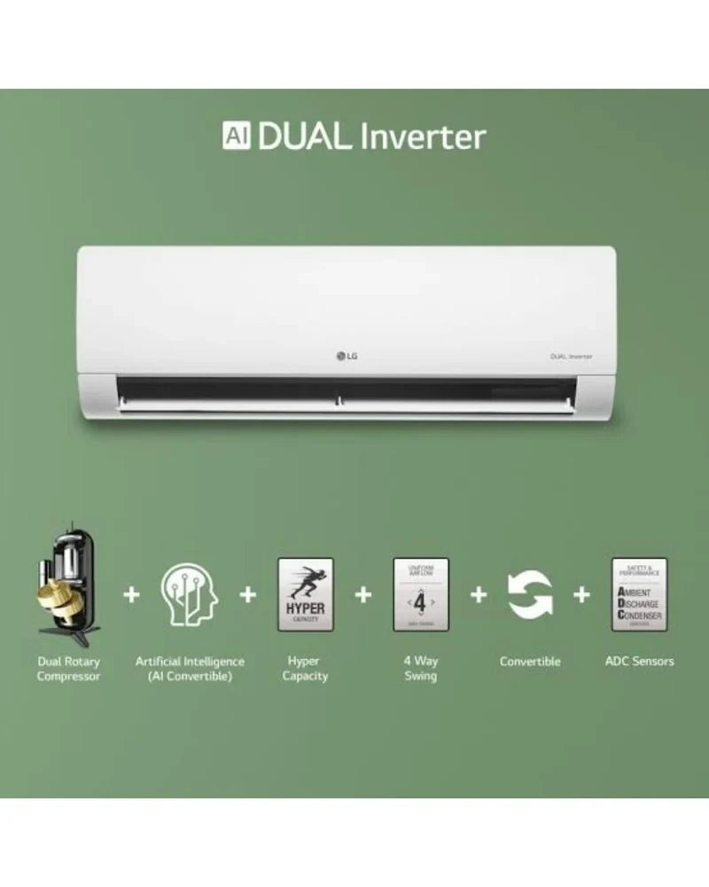 LG Air Conditioner S3NZ12JM3FA 1 Ton Wall Mounted White