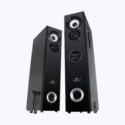 ZEBRONICS Zeb-BT7800RUCFO tower speaker with optical input supports BT/ USB/ SD/FM/AUX/Optical input and remote control. 100 W Bluetooth Tower Speaker  (Black, 2.0 Channel)