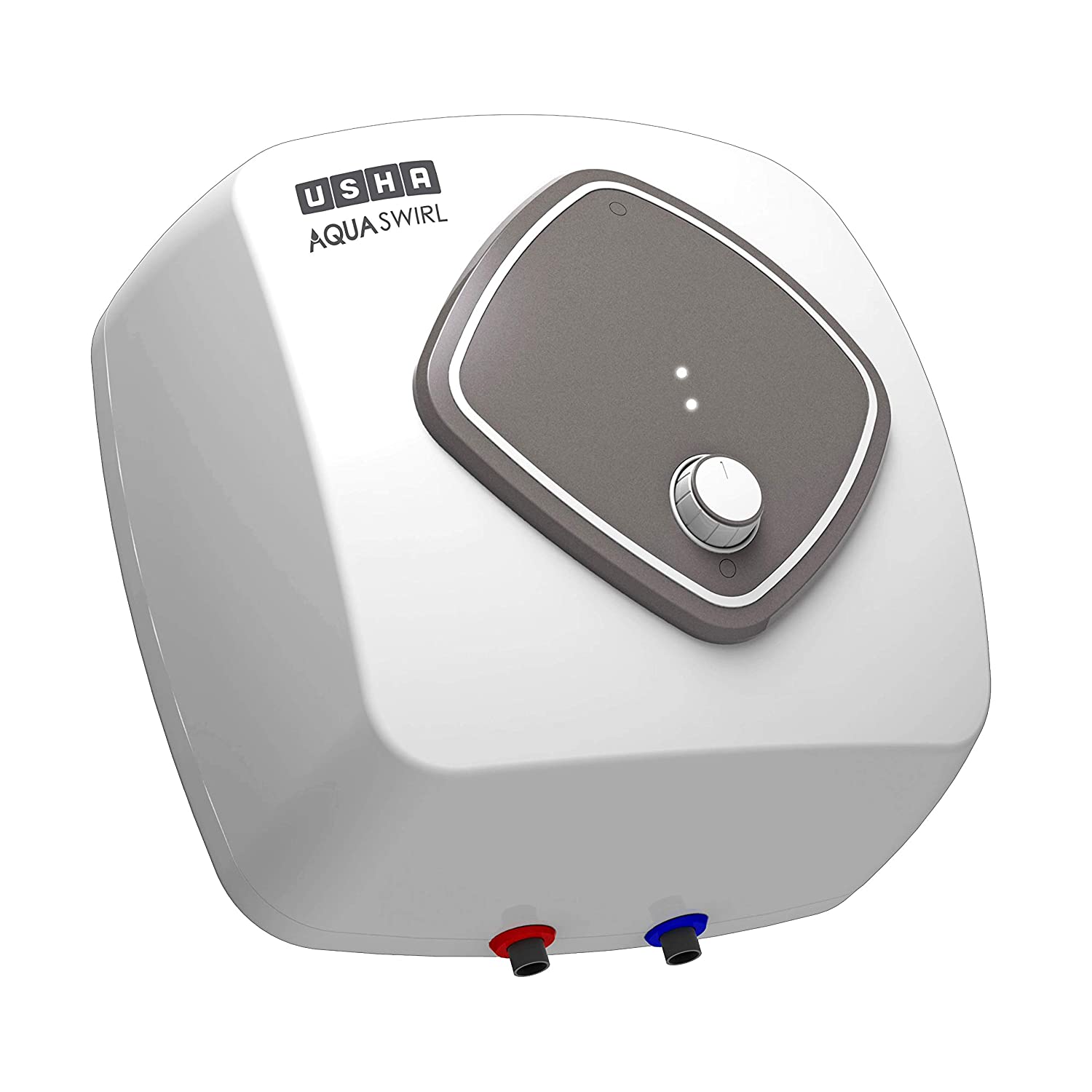 Usha Aqua Swirl 25 Litre 5 Star Storage Water Heater with Copper Heating Element (White Grey) Size:25L