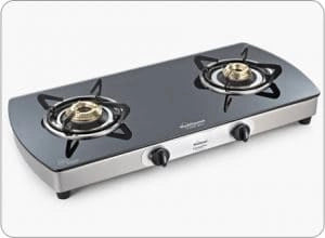 Sunflame Crystal 2 Burner (2B) Plus SS Auto Ignition