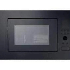 Hafele AIDA28 black 28 L oven front view with glass door, control knob and buttons on the right