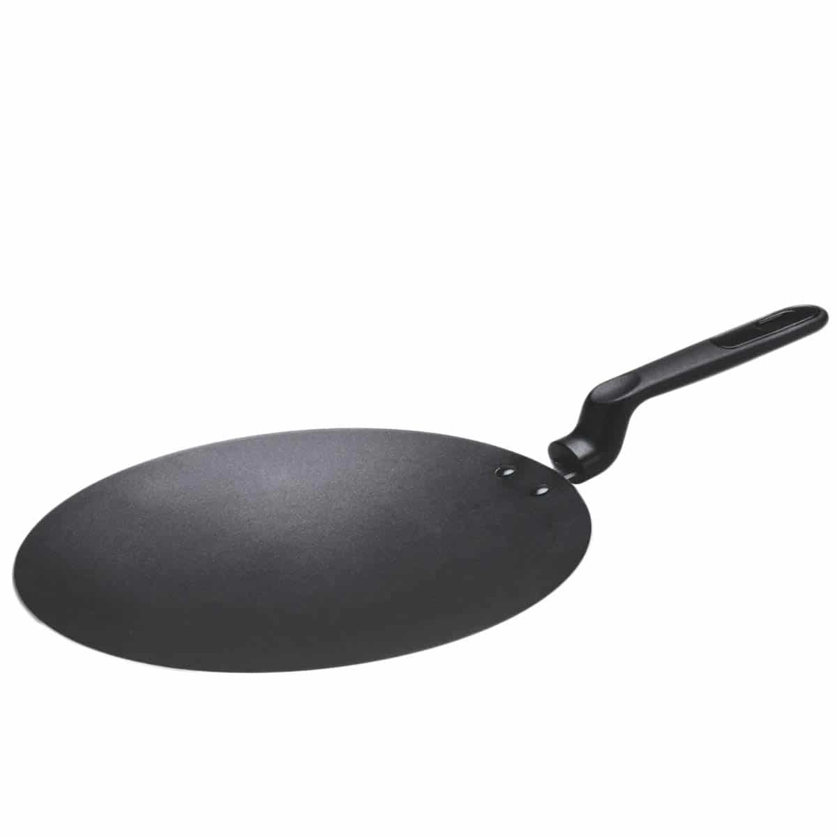 Alda Flat Tawa 4mm Graphito Non-Stick - 26cm, Black
