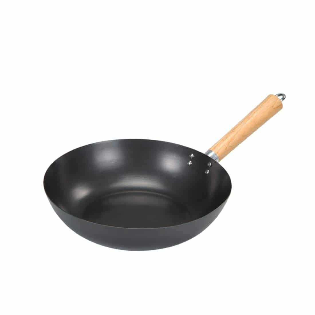 Alda Wok Pan CARBON STEEL - 30cm, Black