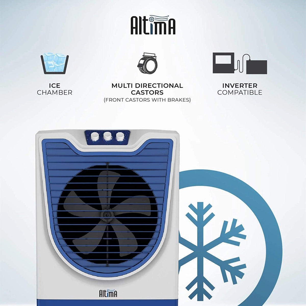 Havells Altima Desert Air Cooler 70 litres Smell Free Honecomb pads (Dark Teal)