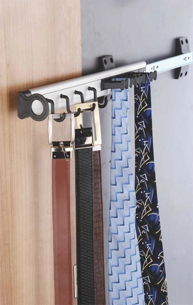 Inox Aluminium Pull Out Tie & Belt Rack