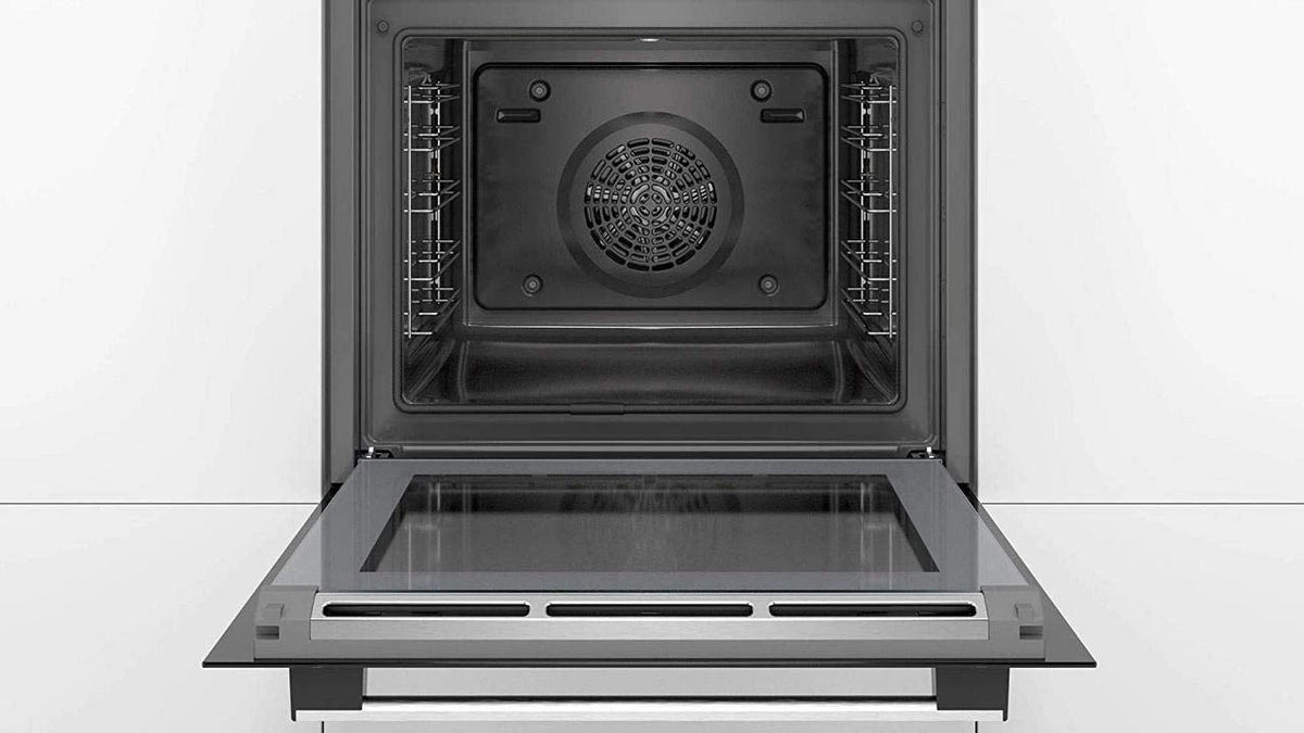 Bosch 71- Litre Built Digital Oven | 3D Hot AIr For Optimal Distribution Of Heat On Upto 2 Levels Simultaneously | Digital Display With Electronic Clock & Childproof Look