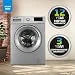 Voltas Beko 6.5kg, Inverter, 5 Star Front Load Washing Machine (WFL6512VTSS, Silver), Steam Wash,Stain Expert