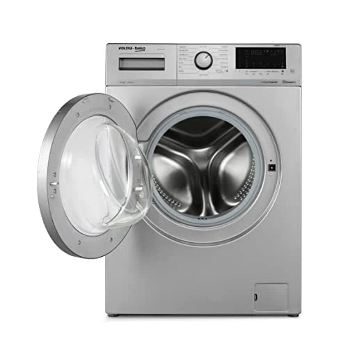 Voltas Beko 6.5kg, Inverter, 5 Star Front Load Washing Machine (WFL6512VTSS, Silver), Steam Wash,Stain Expert