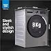 Voltas Beko 8.0kg, Inverter, 5 Star Front Load Washing Machine (WFL8014VTAP, Anthracite), Auto Dosing,Stain Expert