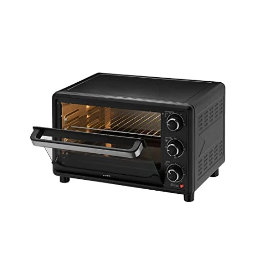 Kaff MFOT25 Electric Oven Toaster Grill (OTG) for Kitchen 25 Litre, 1500W with Convection Mode, Stainless Steel Finish Styling Handle (Black)
