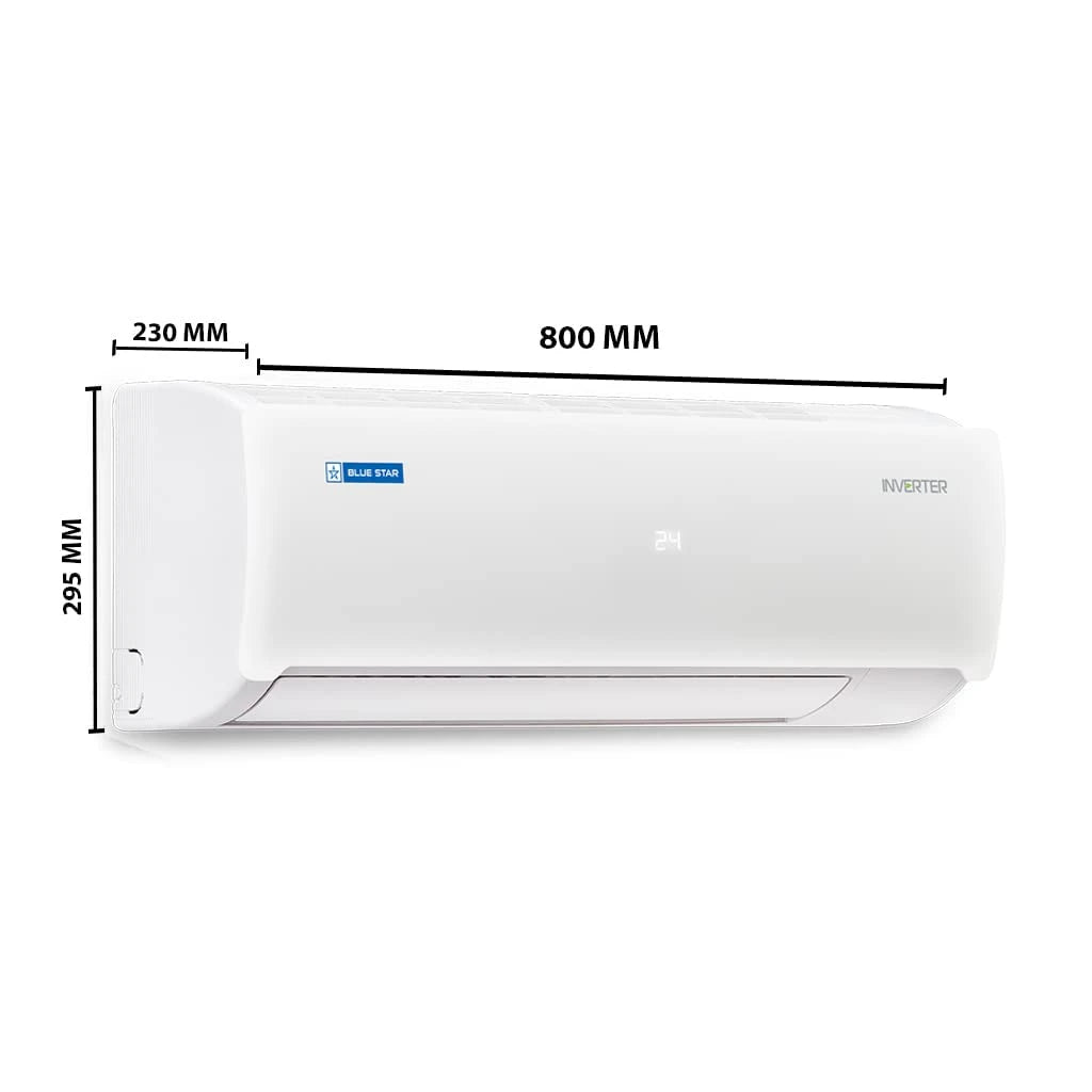 Blue Star 1 Ton 3 Star Inverter Split Ac (Copper, Convertible 4-In-1 Cooling Mode, Ia312Inu, White)