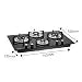 Hindware Smart Appliances | KA Hob Amelia Plus | Kitchen Hob | Designer Brass Burners | Auto Ignition | SS Drip Tray | Cast Iron Pan Support | (4B 76 CM)
