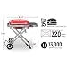 Weber Traveler Portable Gas Grill – Red Edition | Compact Foldable BBQ Grill with Large Cooking Surface | Ideal for Camping, Tailgating, Road Trips, Outdoor Cooking