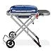 Weber Traveler Portable Gas Grill – Blue Edition | Compact Foldable Outdoor BBQ with Large Cooking Surface, One-Hand Setup, Travel-Ready Design, Ideal for Camping, Tailgating, and Road Trips